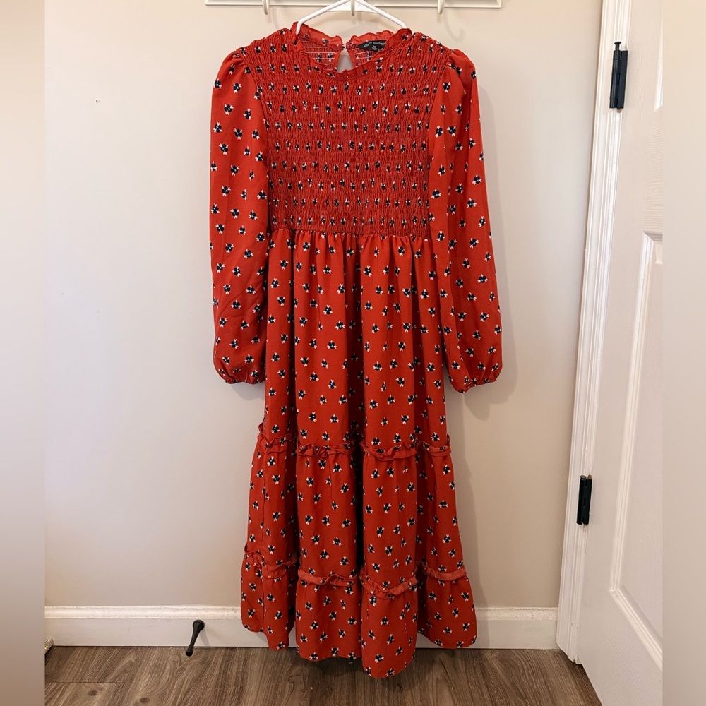 Simply Southern Floral Lined Midi Dress | Size M